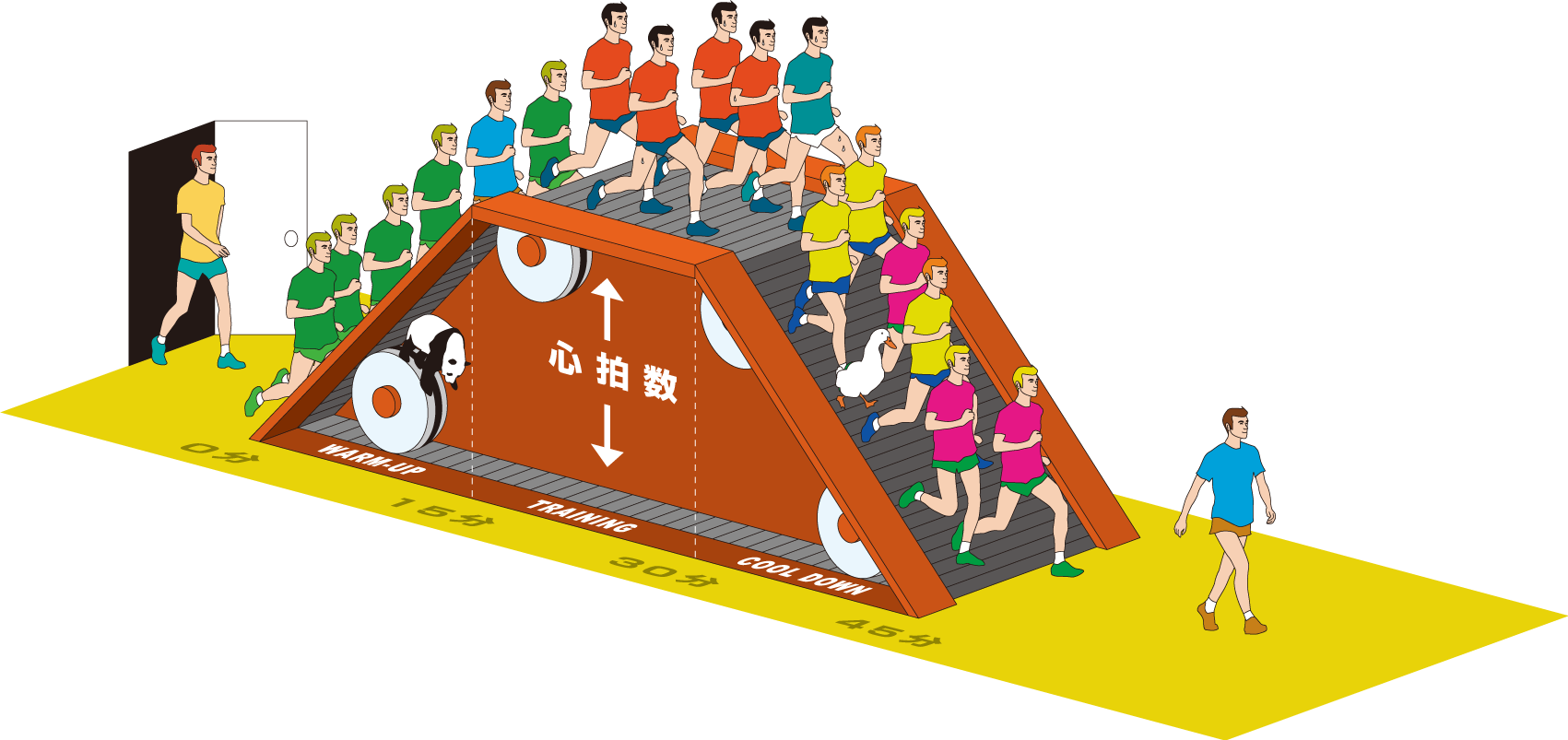 マフェトン理論(心拍数グラフをイラスト化)
