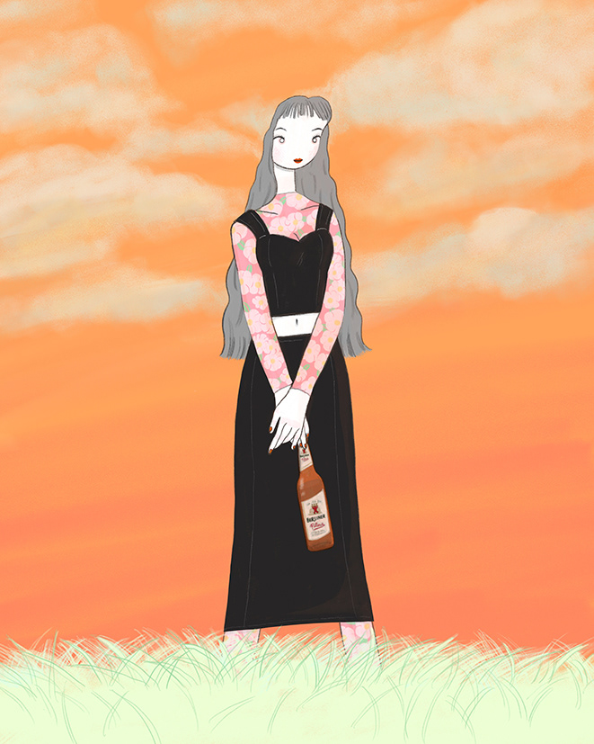 Ein guter Abend um Bier zu trinken（ビールがすすむ夕方）