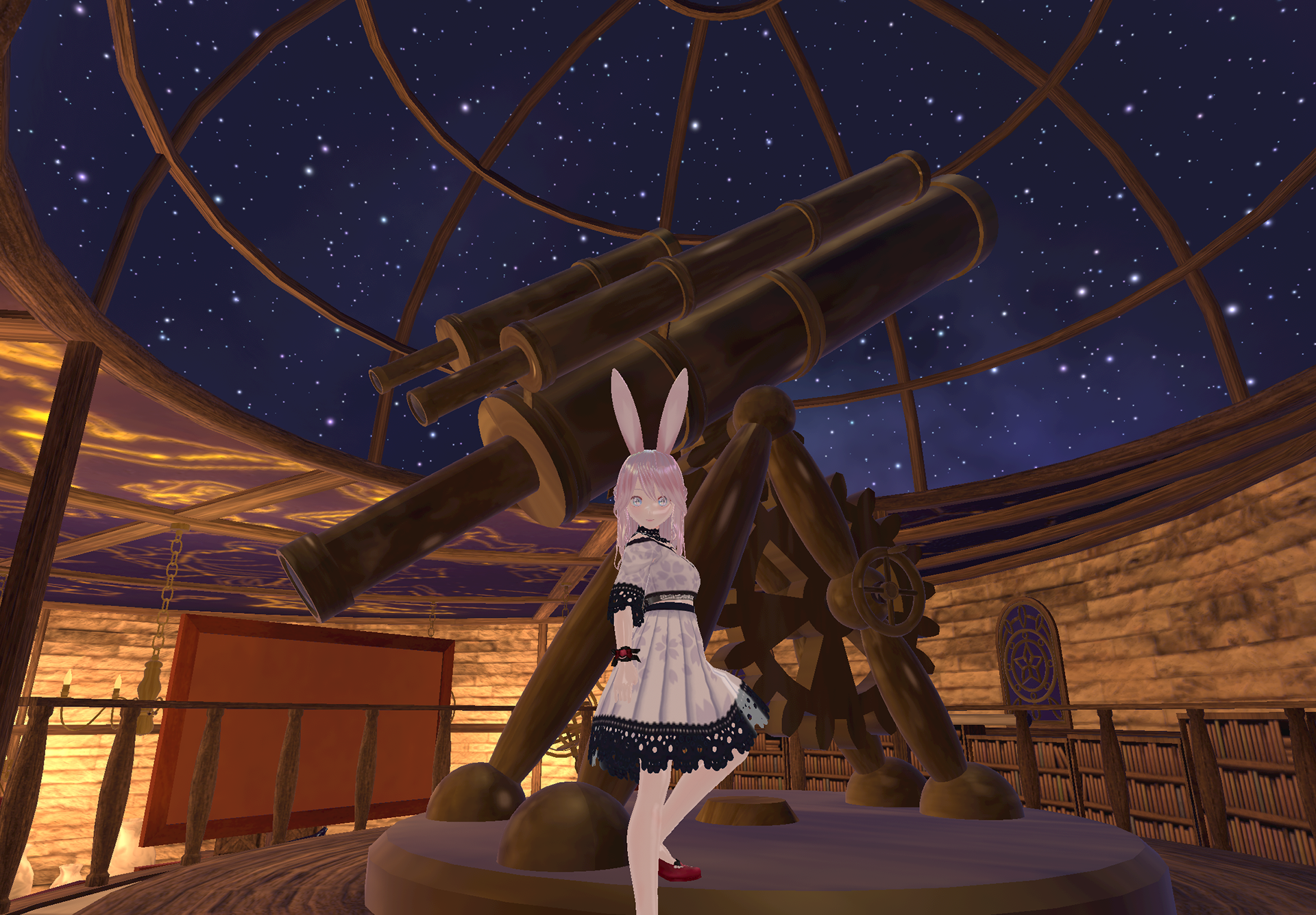 **"Dreams Painted in the Night Sky ”** - Summer Dream (Kanon) and Koro were traveling through the infinite universe, chasing dreams painted in the night sky. Stars illuminated their path.**「夜空に描かれた夢」**    - 夏夢カノンとKoroちゃんは、夜空に描かれた夢を追いかけて、無限の宇宙を旅していた。星々が彼らの道を照らしていた。