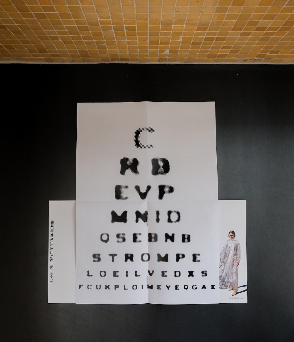 poster "eye test" containing the exhibition title