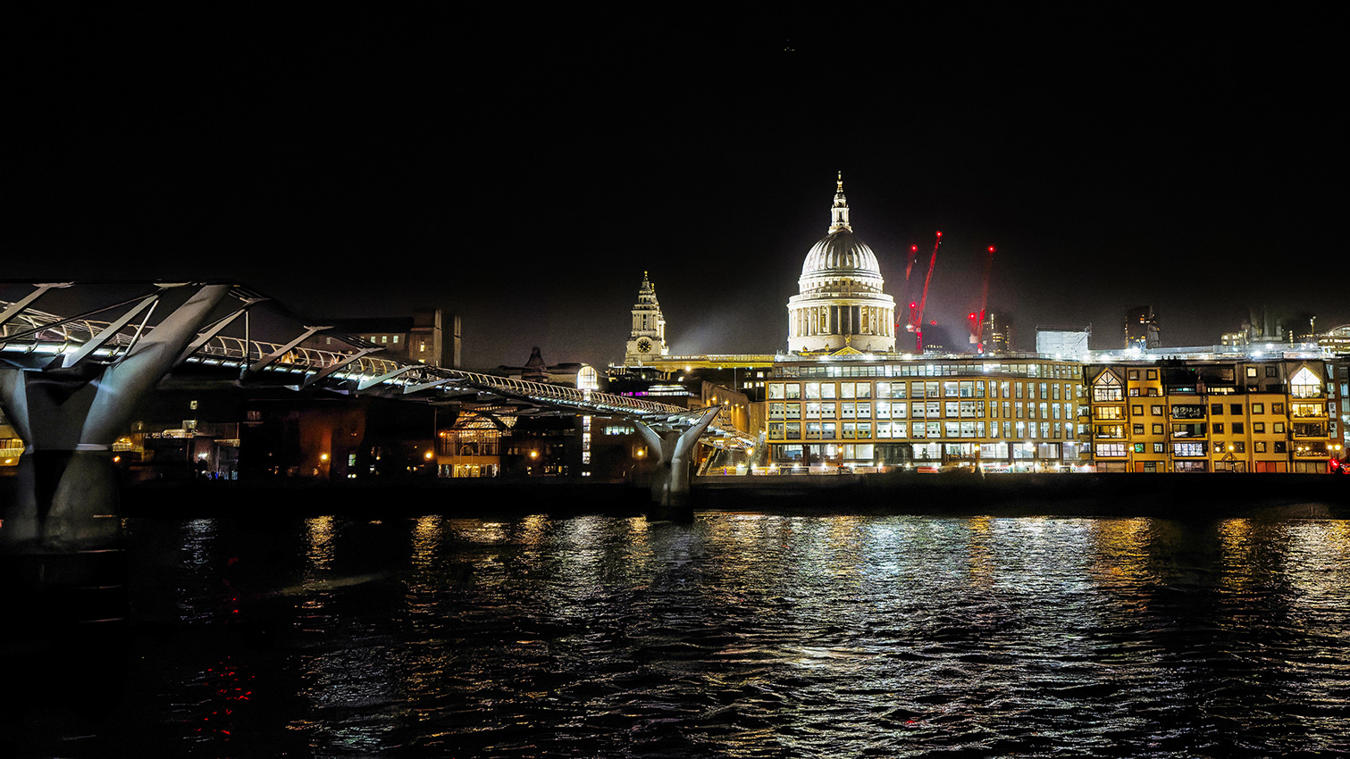 Millennium Bridge and St. Pauls.