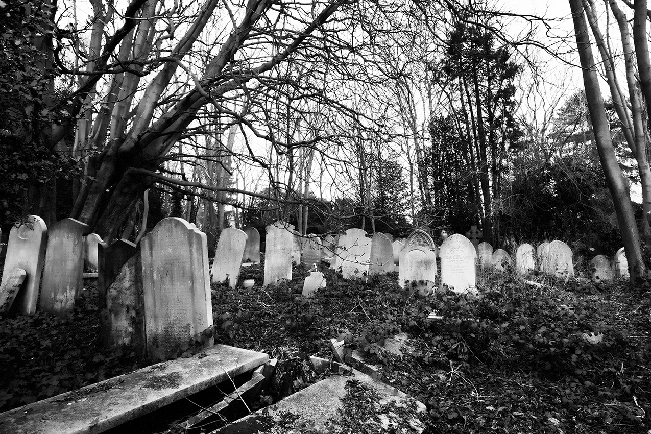 Headstones.