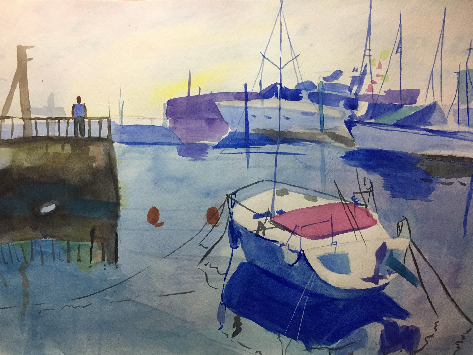 11x14 in watercolor and graphite on paper