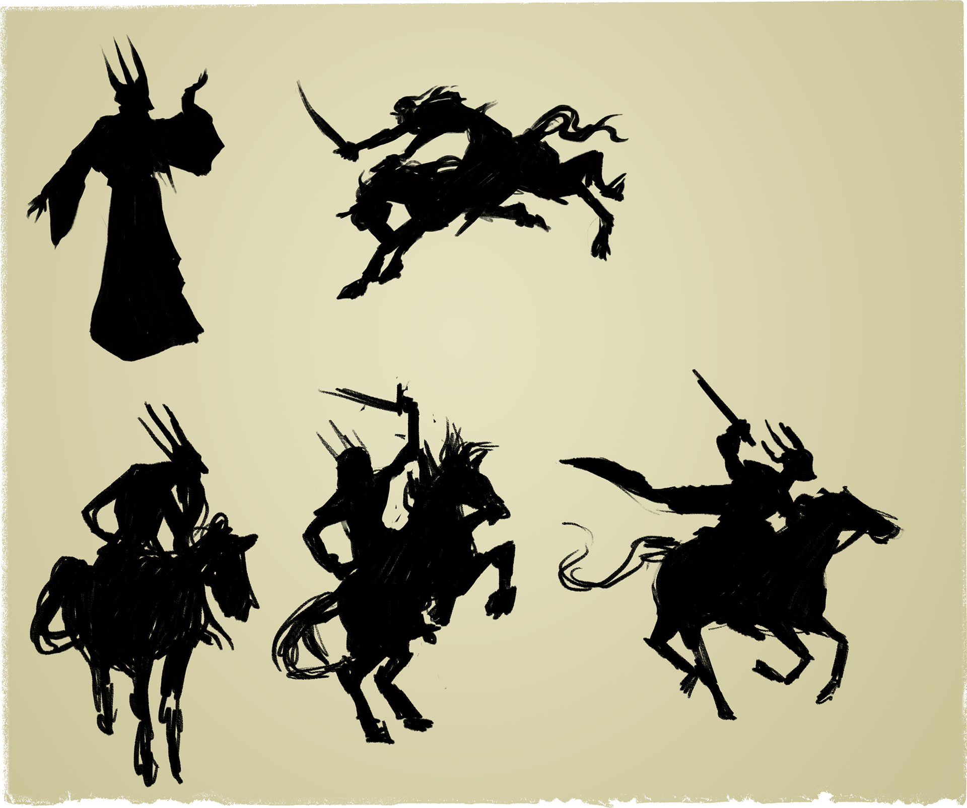 Especially Koschei riding on his horse is a very dynamic silhouette.