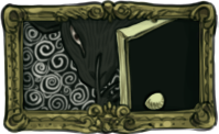 This painting hints to a possible hiding spot.