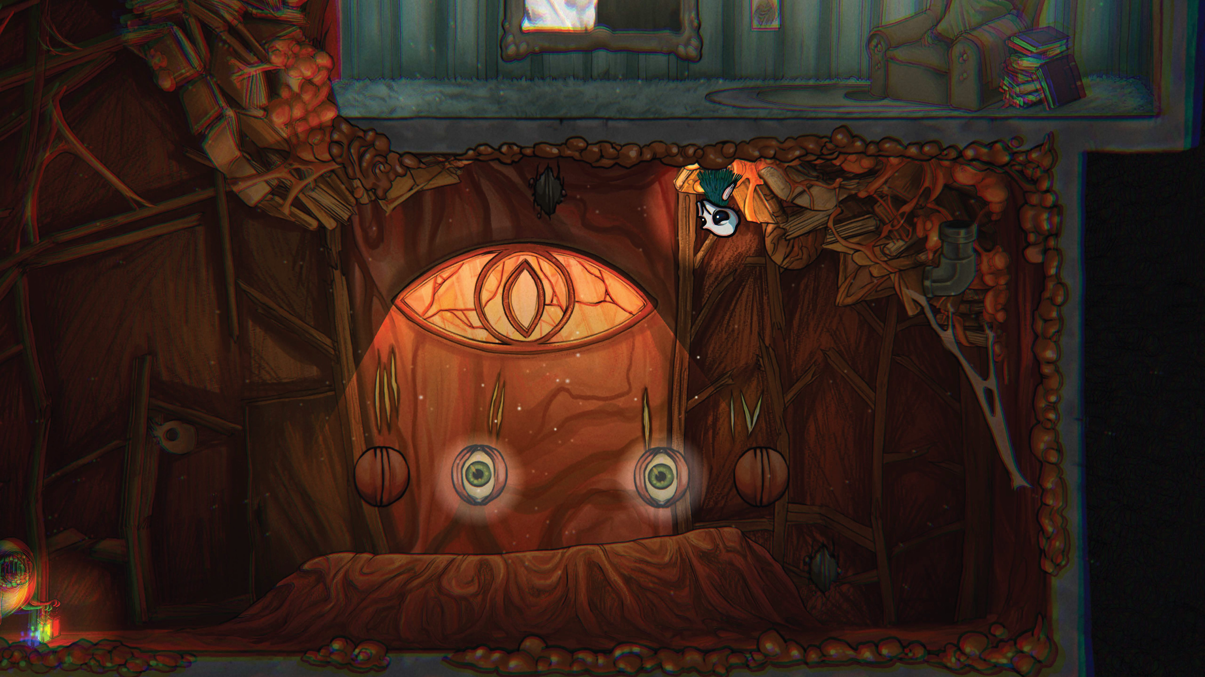 Switch between worlds to uncover what is unseen.