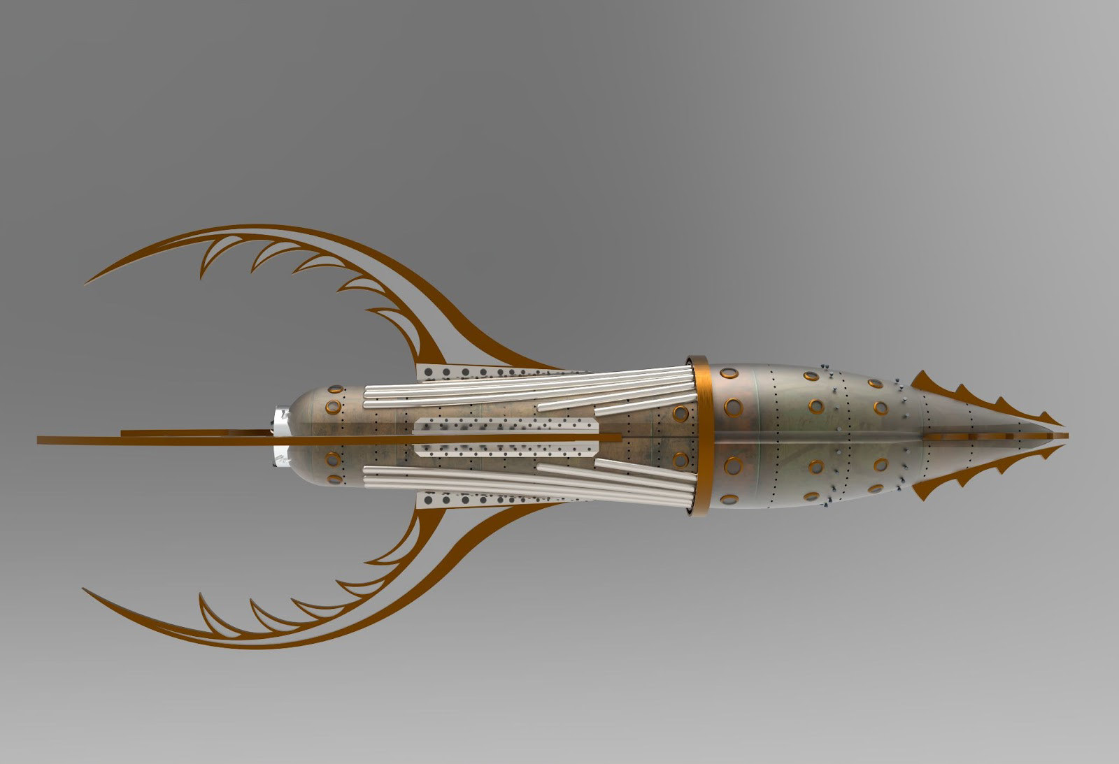 Length: 70.7m (232ft) Beam: 7.9m - minus fins (26ft) Propulsion: 1 x Retrofitted Pressurised Water Reactor Top Speed: 25 knots (46.3kph/28.7mph) Producer: Unknown (Nemo?)