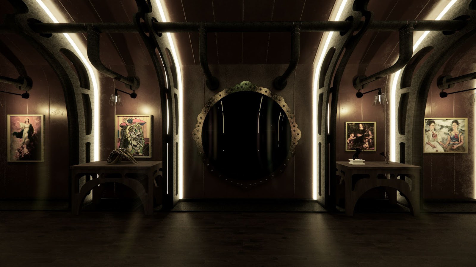 Port Side “I noticed works of great value, the greater part of which I had admired in galleries of Europe… the old masters… a Virgin of Leonardo da Vinci, an Assumption of Murillo...and some admirable statues in marble and bronze…”