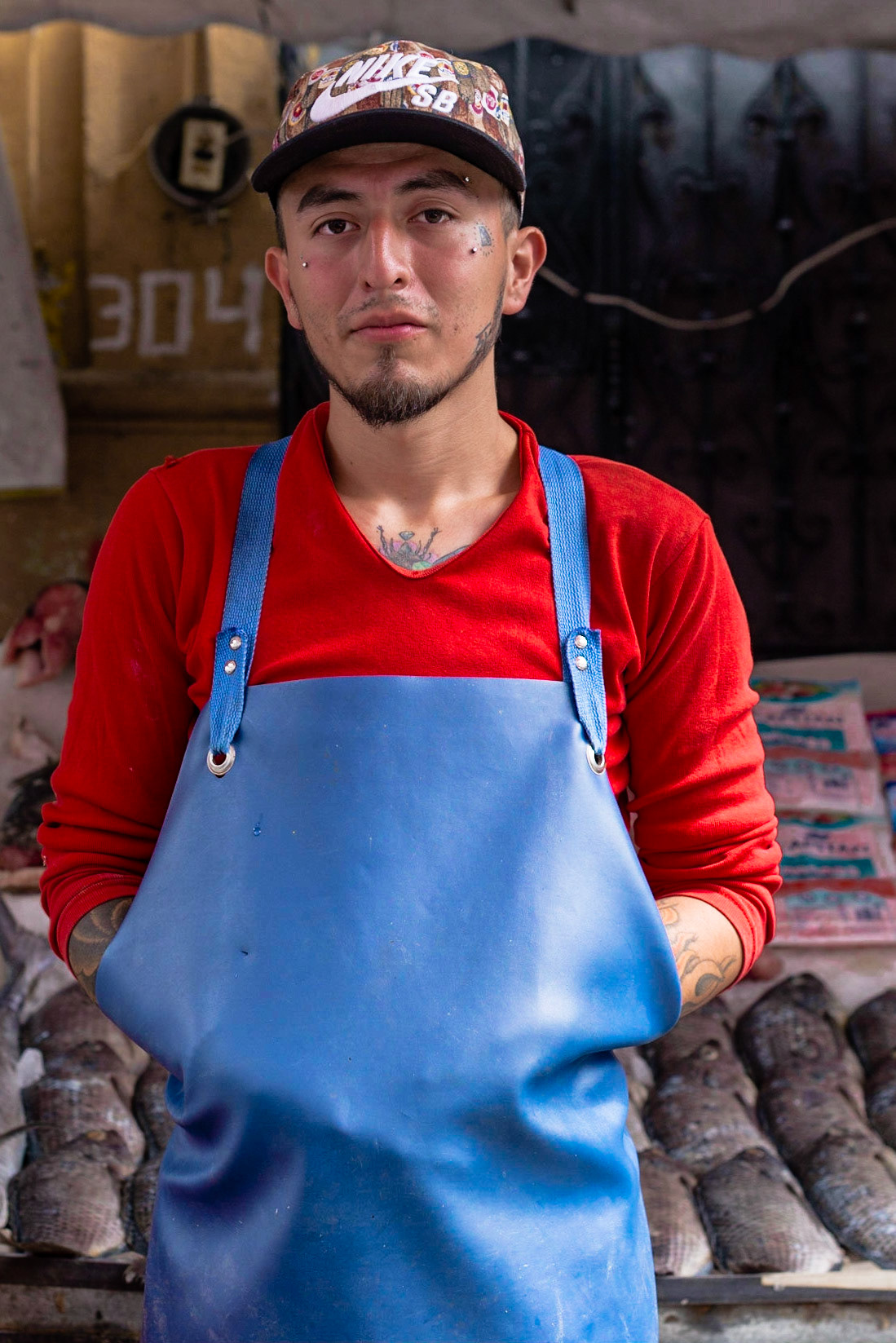 Arturo, a fishmonger at the local market. Sells in fish and seafood quadruple from December to March because of the Christmas season and Easter celebrations.