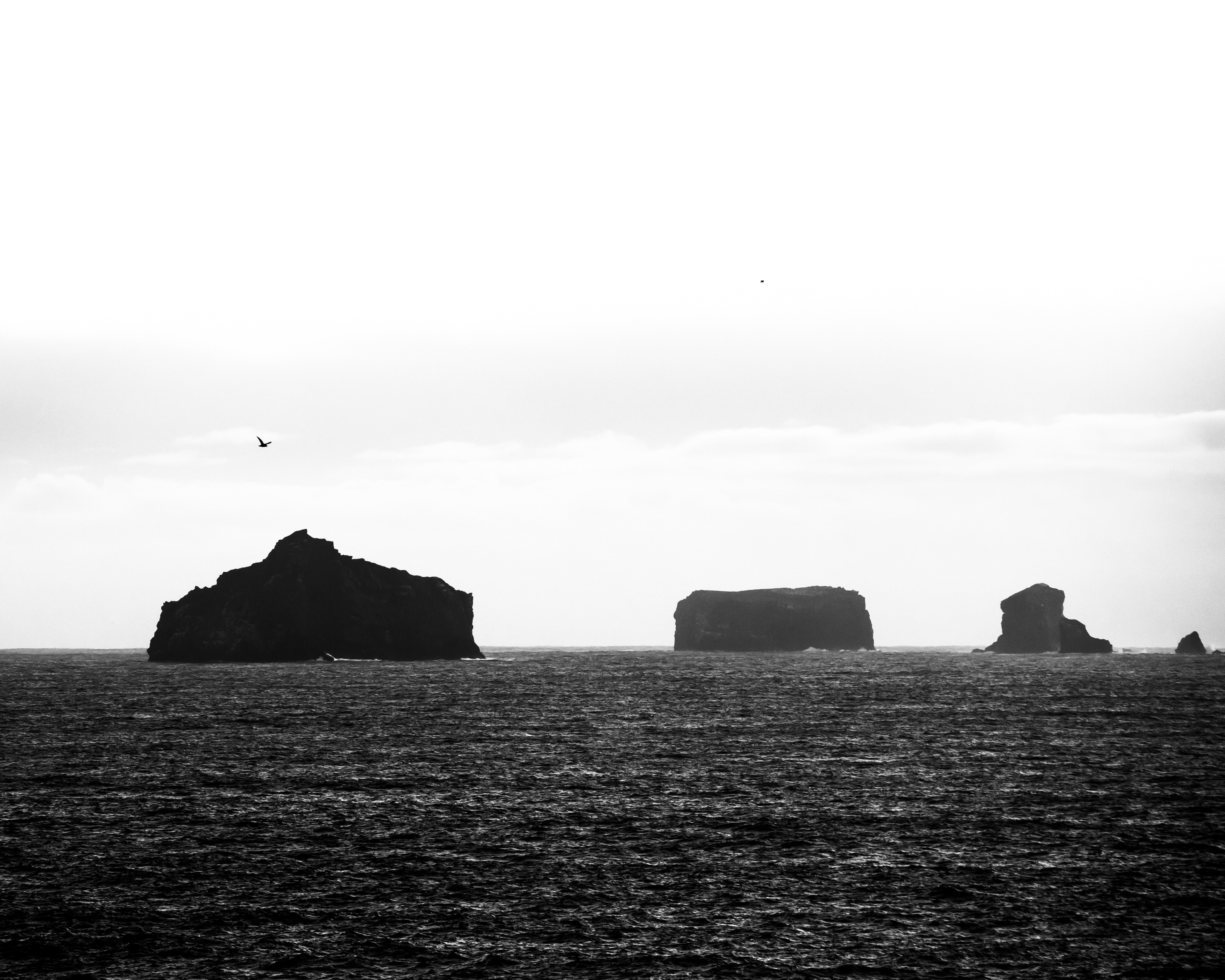 Ocean rocks seen from Vestmannaeyjar