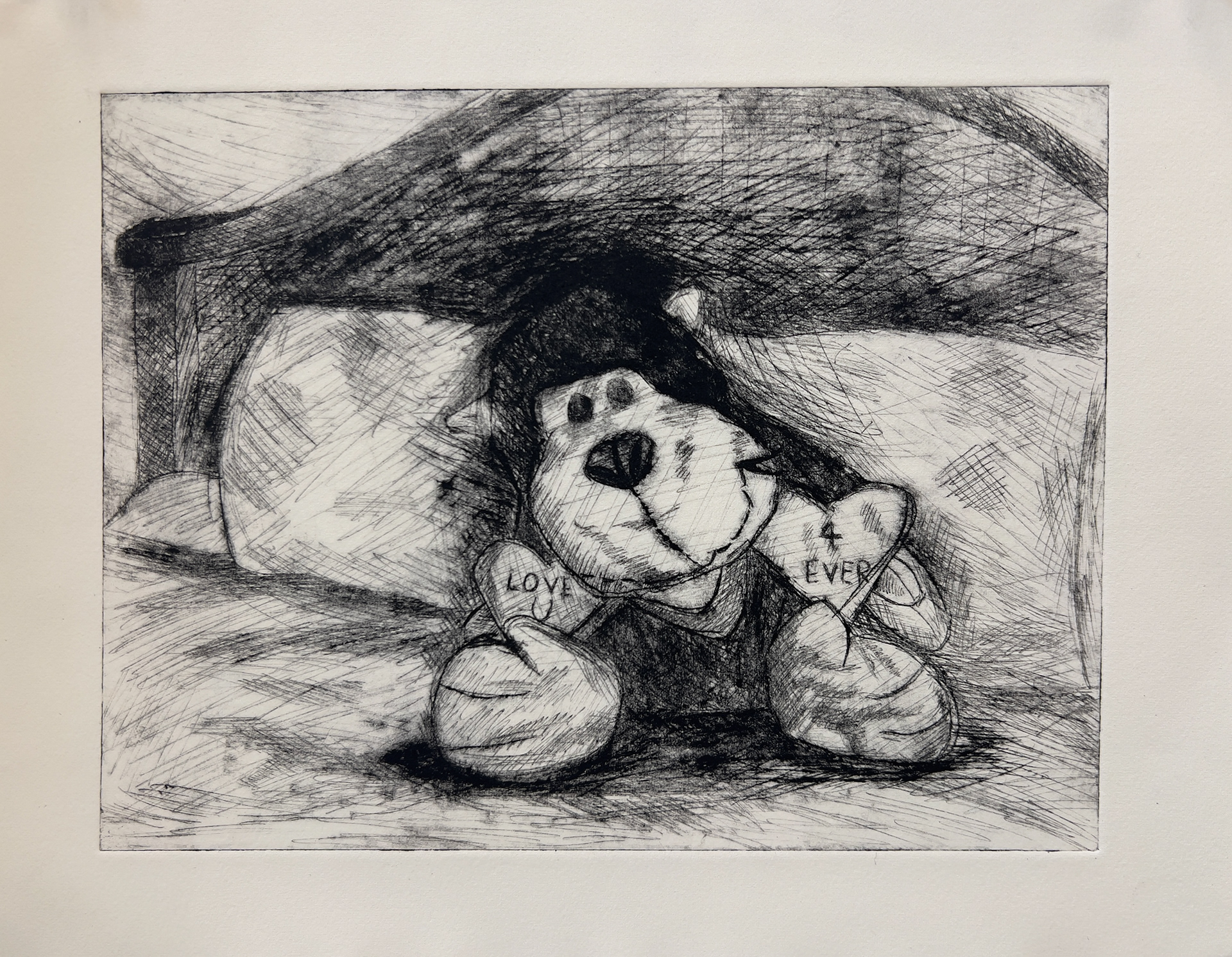 Monkey; drypoint print