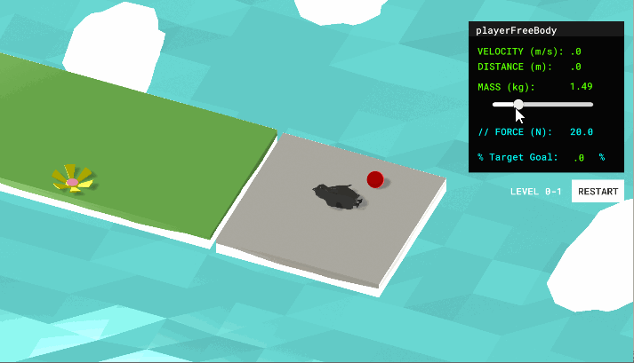 Gamplay of 3D Physics lab simulation.