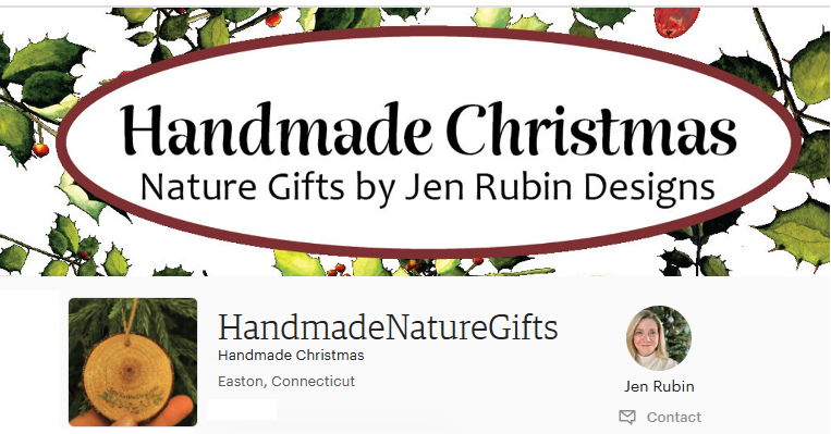 Check out my Holiday shop on Etsy - HandmadeNatureGifts! It's a collection of handmade ornaments, and other holiday items. Link is https://handmadenaturegifts.etsy.com.