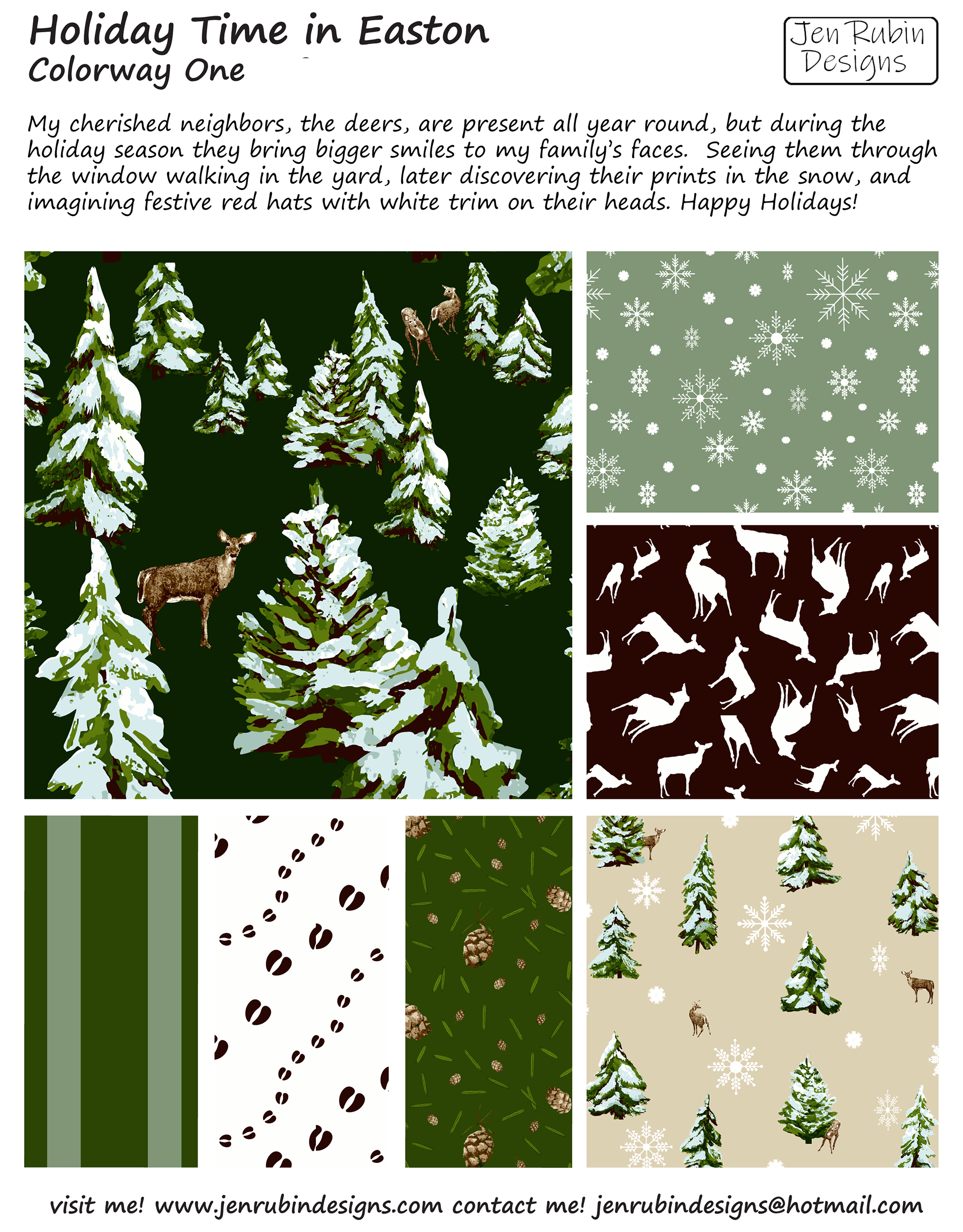 Holiday Time in Easton Collection - Second colorway available upon request.