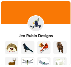 Nature stickers that are fun! Animals, birds, insects, flowers and sea creatures at the JenRubinDesigns Stickermule store front.