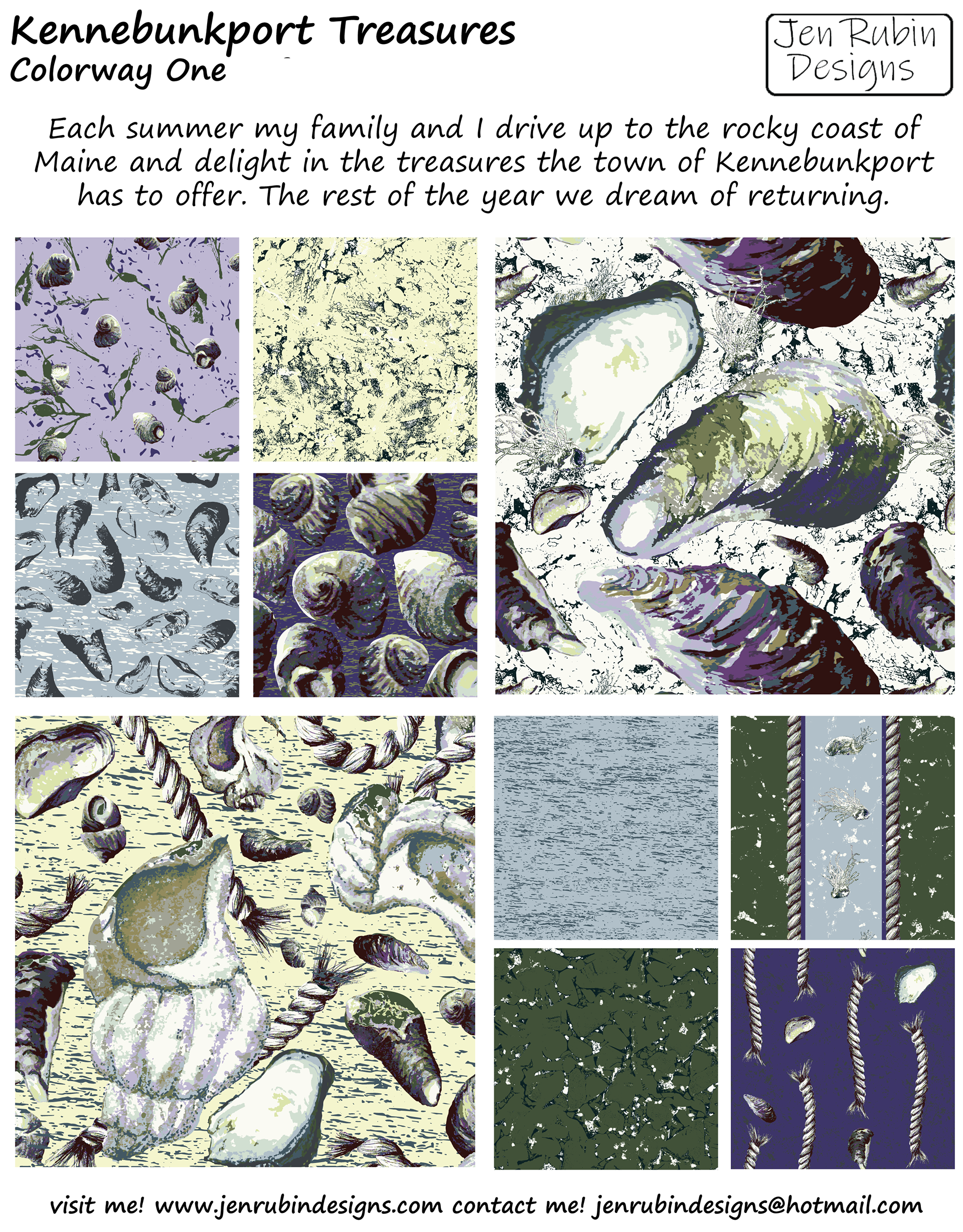 Kennebunkport Treasures Collection - Second colorway available upon request.