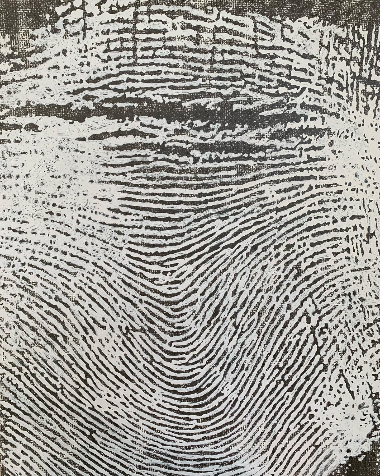 ~Untitled Identity~ ink and correction fluid on panel, 20" x 16" © Marie Dutka Brix