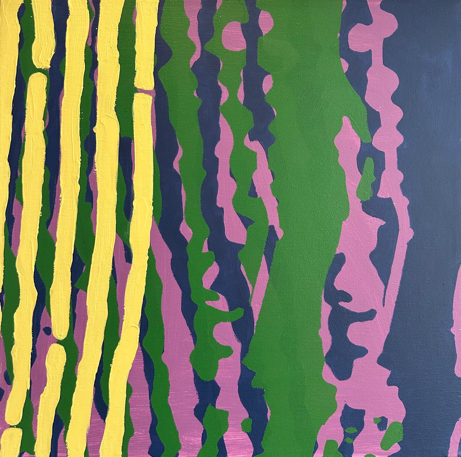 untitled, acrylic on canvas, 16" x 16", 2024 © Marie Dutka Brix