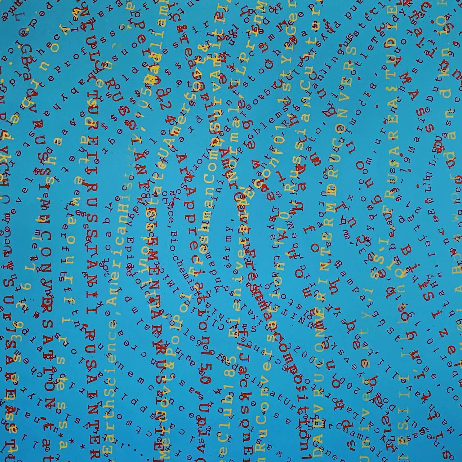 ~Transcript~ acrylic on panel, 36" x 36"