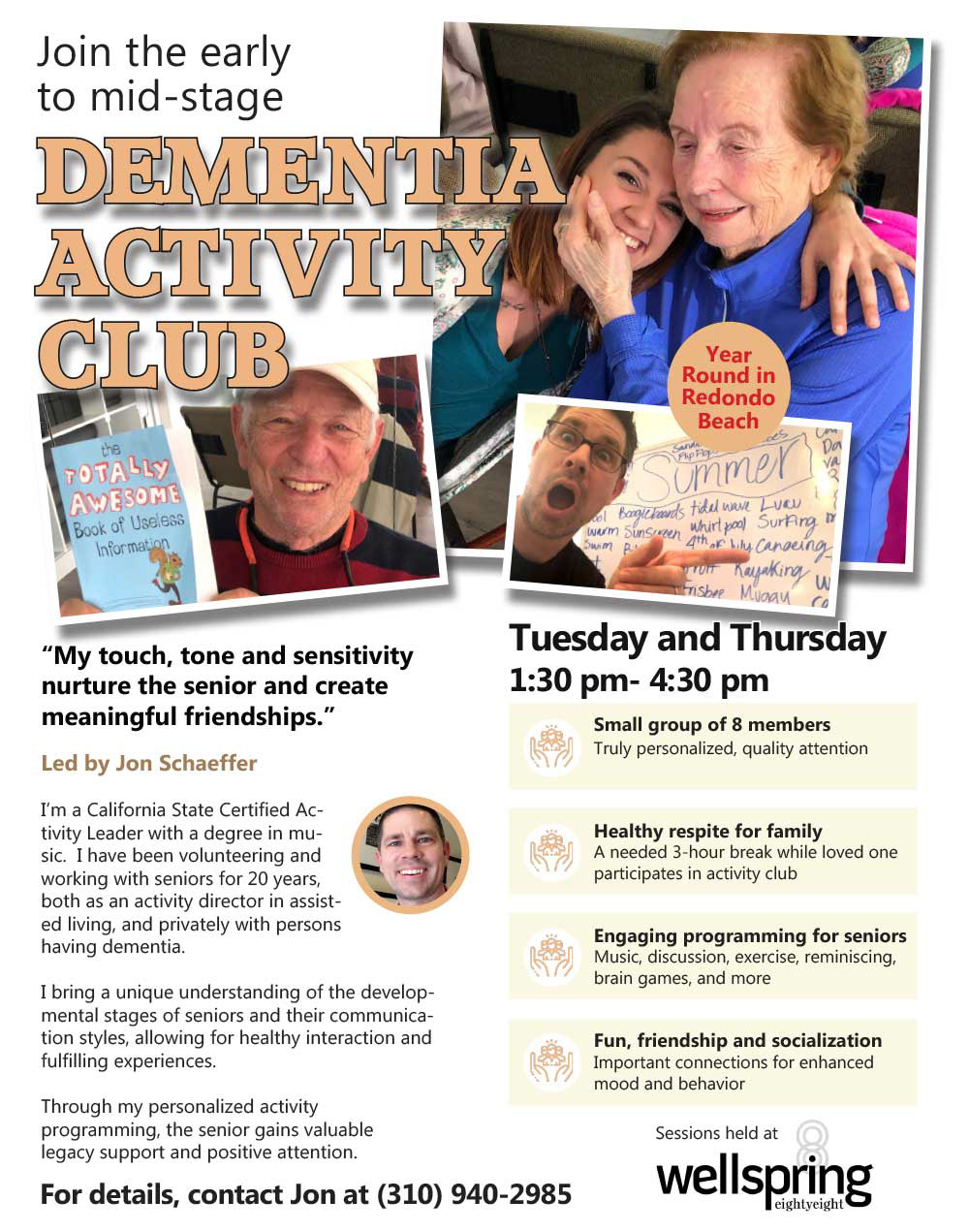 Dementia Activity Club flyer