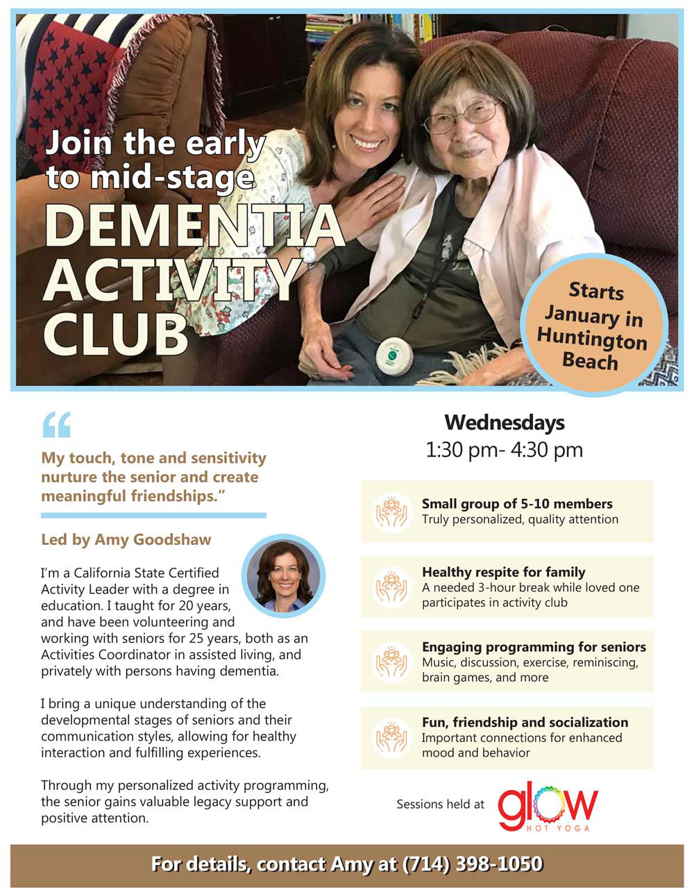 Dementia Activity Club flyer