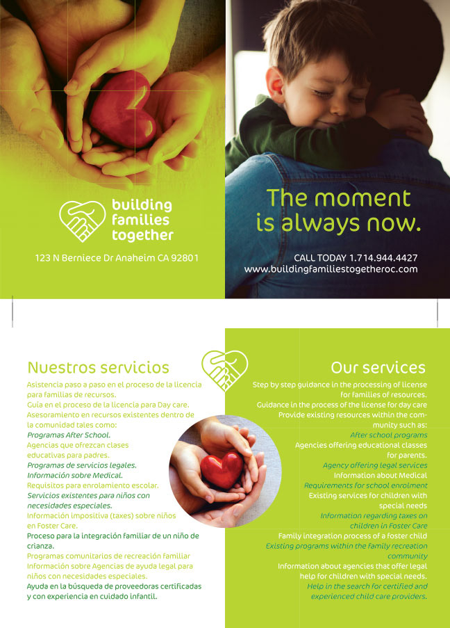 Building Families Together postcard