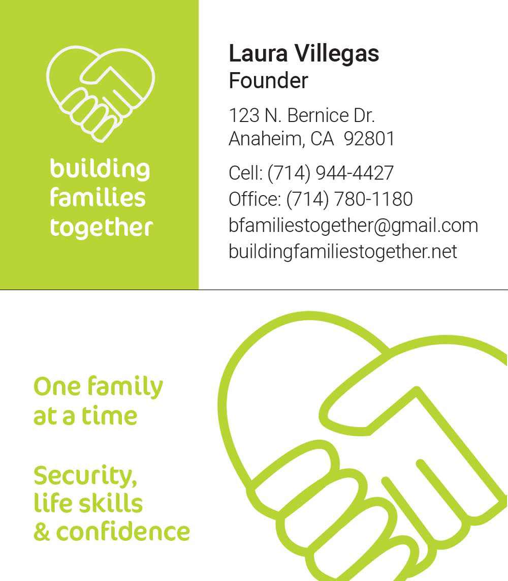 Building Families Together business card