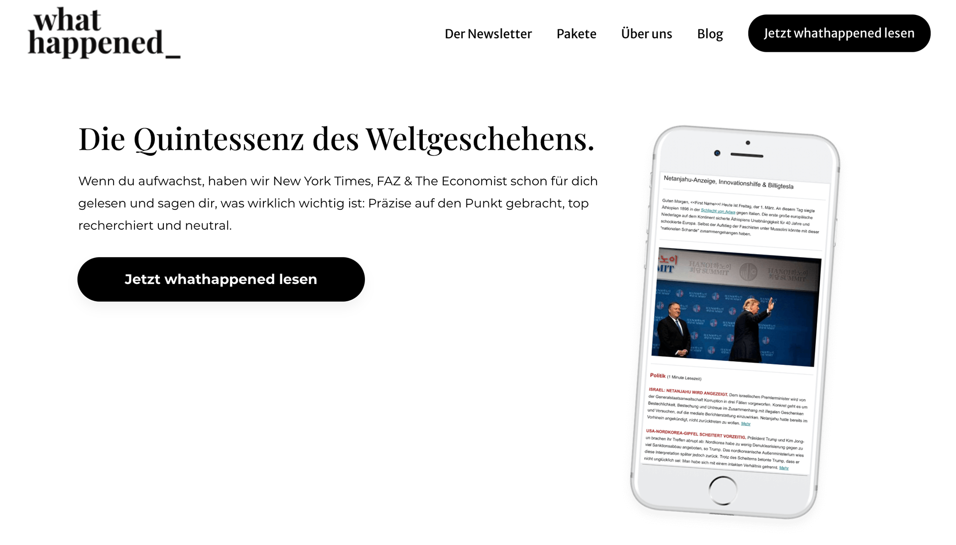 Webseite whathappened.io