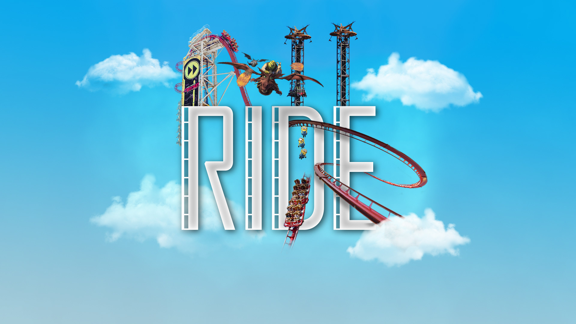 The Rides seen is this poster are part of Universal Orlando.