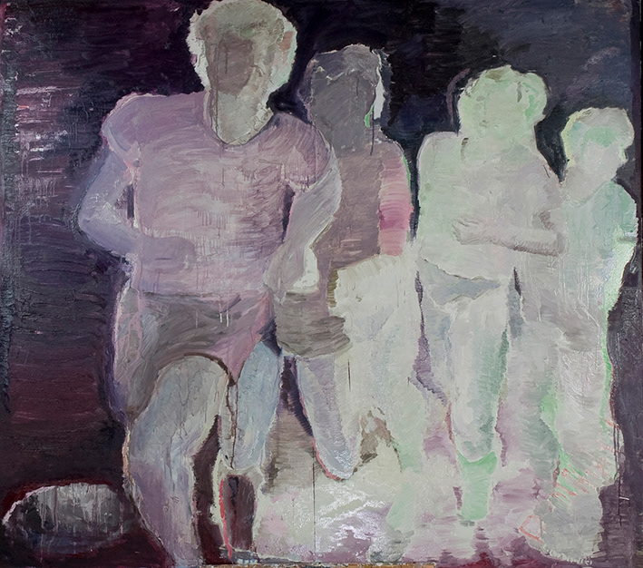 Run / 160 x 180 cm / oil on canvas / private collection Poland