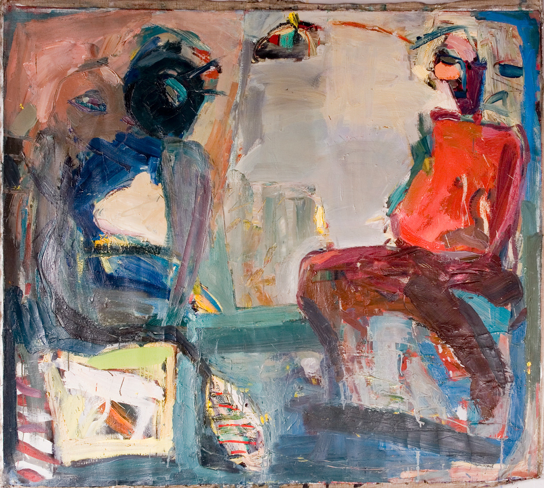 CZŁOWIEK Z KWIATEM / 140 X 158 CM / OIL ON CANVAS 