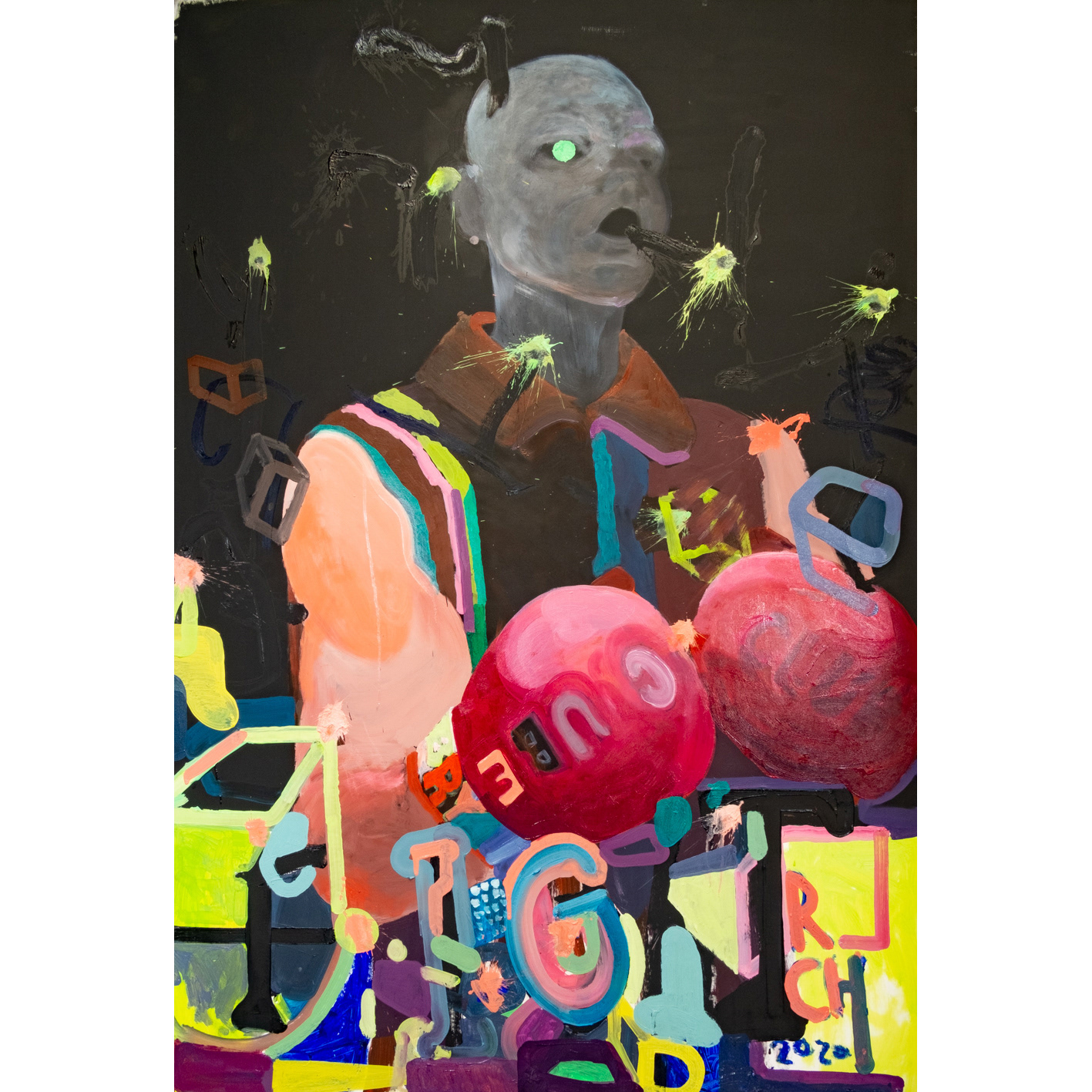 FIGHT CUBE / oil on canvas / 150 x 110 cm / 2020 / private collection Poland