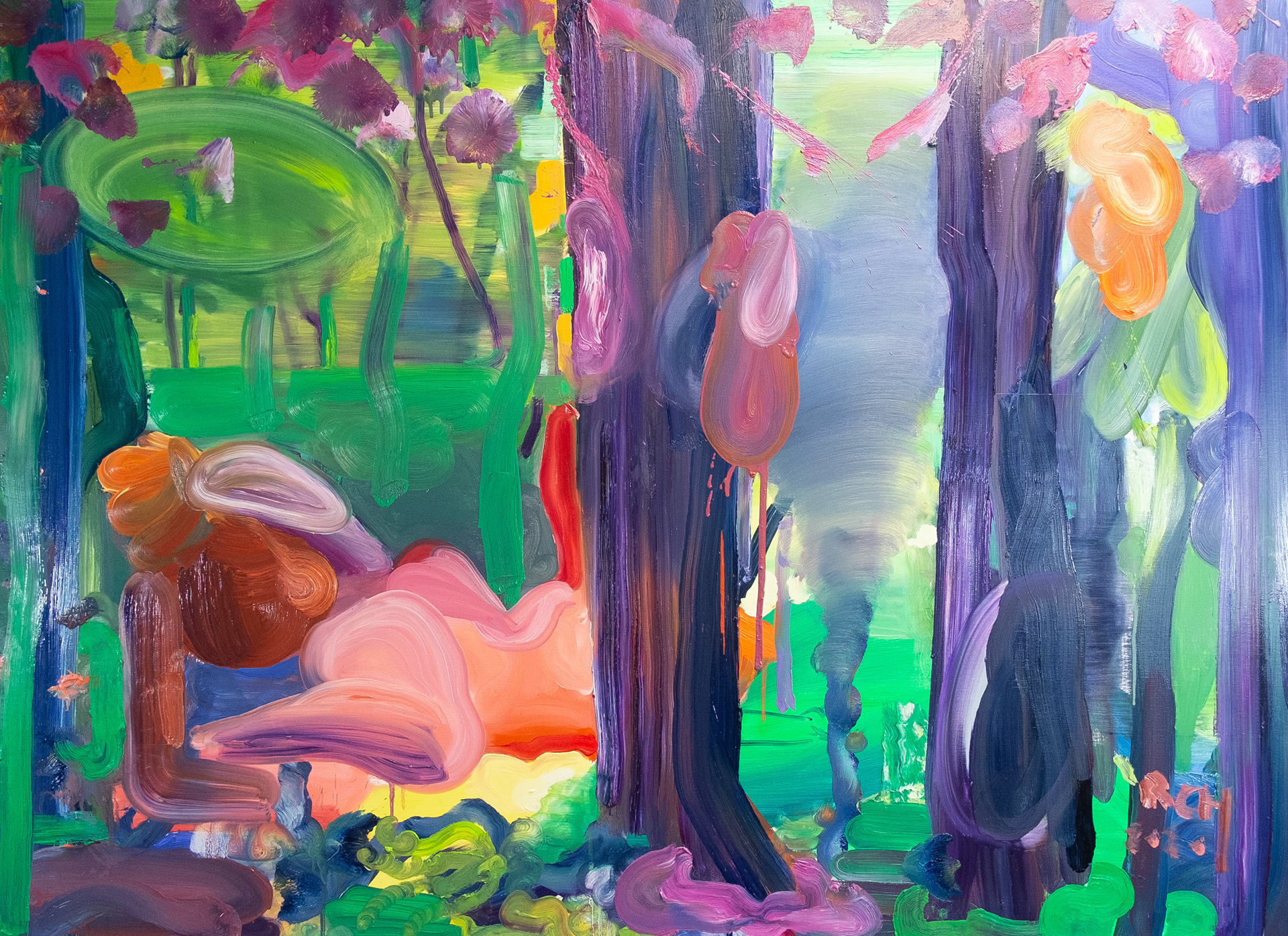 SECRET LIVE OF THE TREES - LOST / 110 X 150 CM / OIL ON CANVAS / 2020