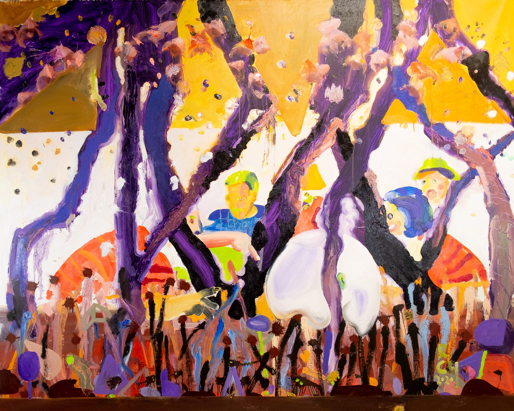 SECRET LIVE OF THE TREES - LOST / 150 X 220 CM / OIL ON CANVAS / 2020