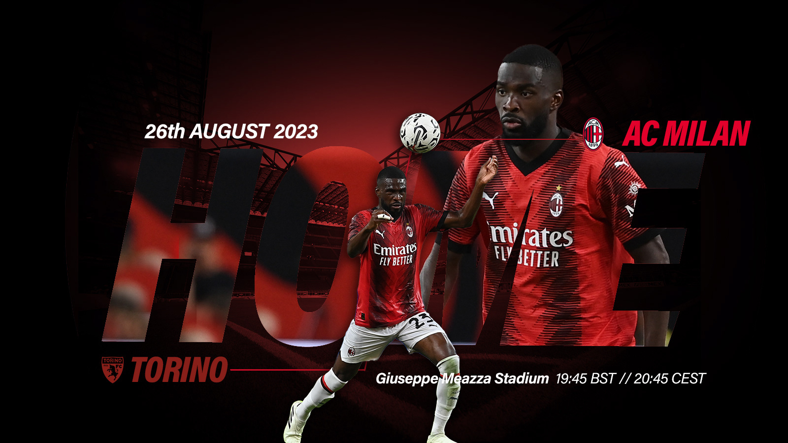 Twitter Graphic AC Milan Home Game