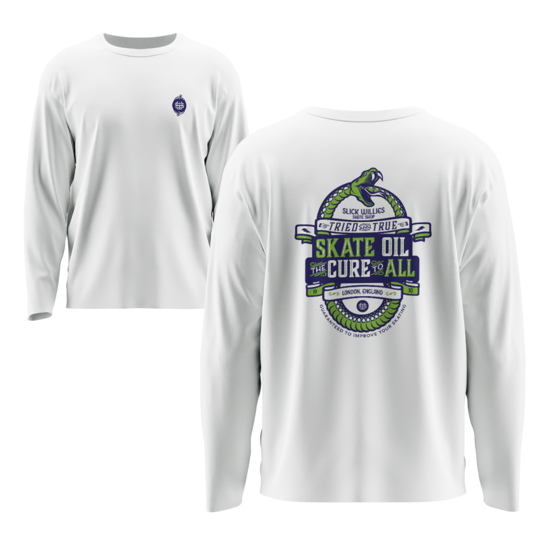 2 colour on white long sleeve 