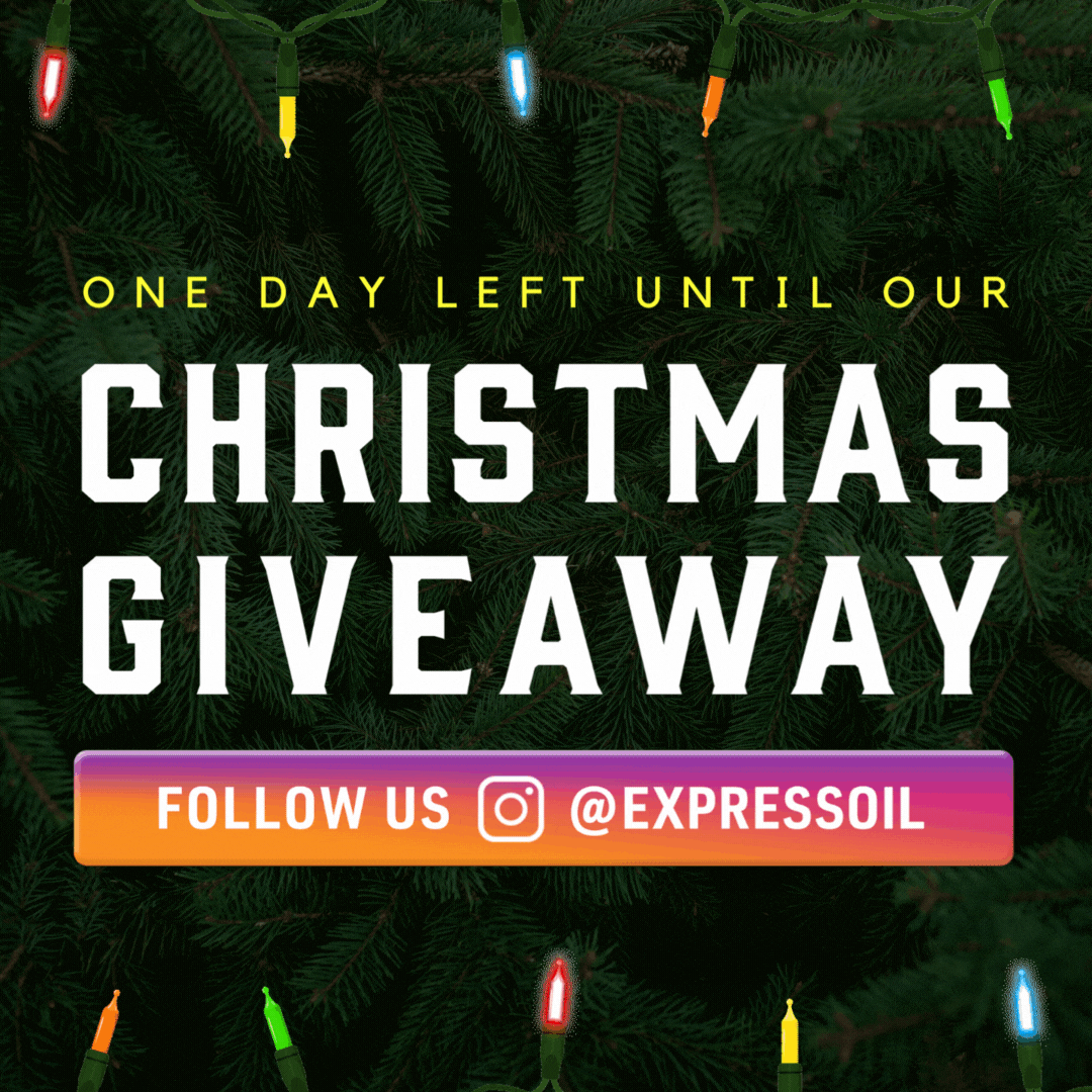 One Day Left Until Our Christmas Giveaway. Follow Us @Expressoil