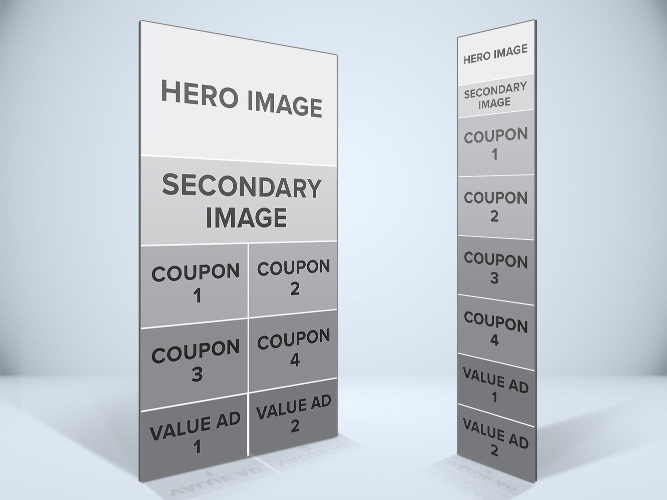 Example of an email marketing template design that is used for desktop and mobile emails.