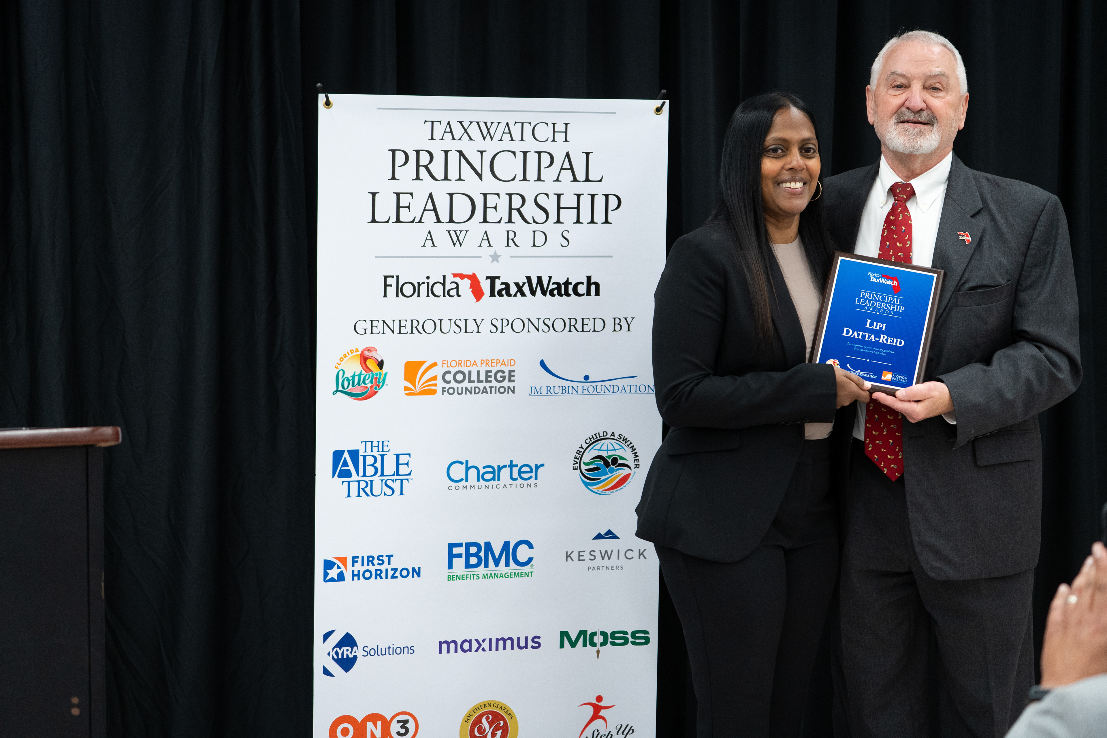 Principal Lipi Datta-Reid with Senior Vice President of Research at Florida TaxWatch Bob Nave