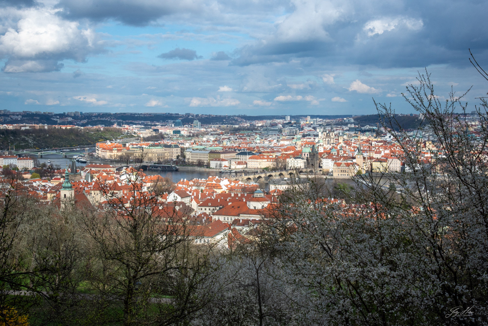 Prague from the top of Petrinske sady