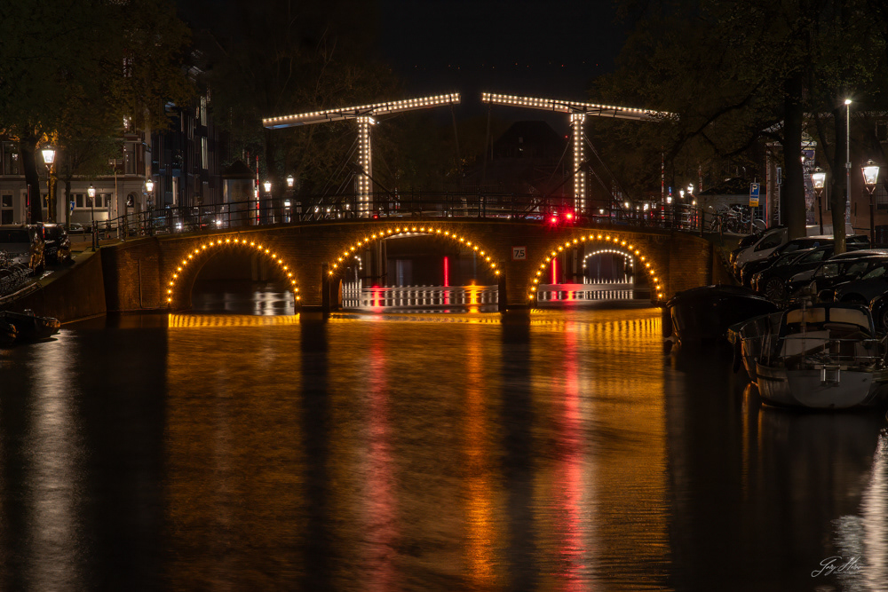 A Drawbridge at Night