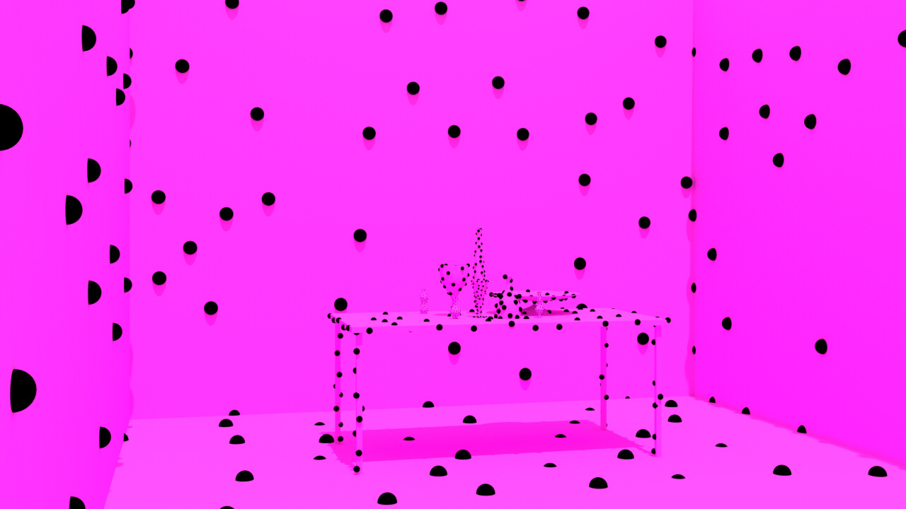 "marrying" the artistic styles of Yayoi Kusama and Giorgio Morandi