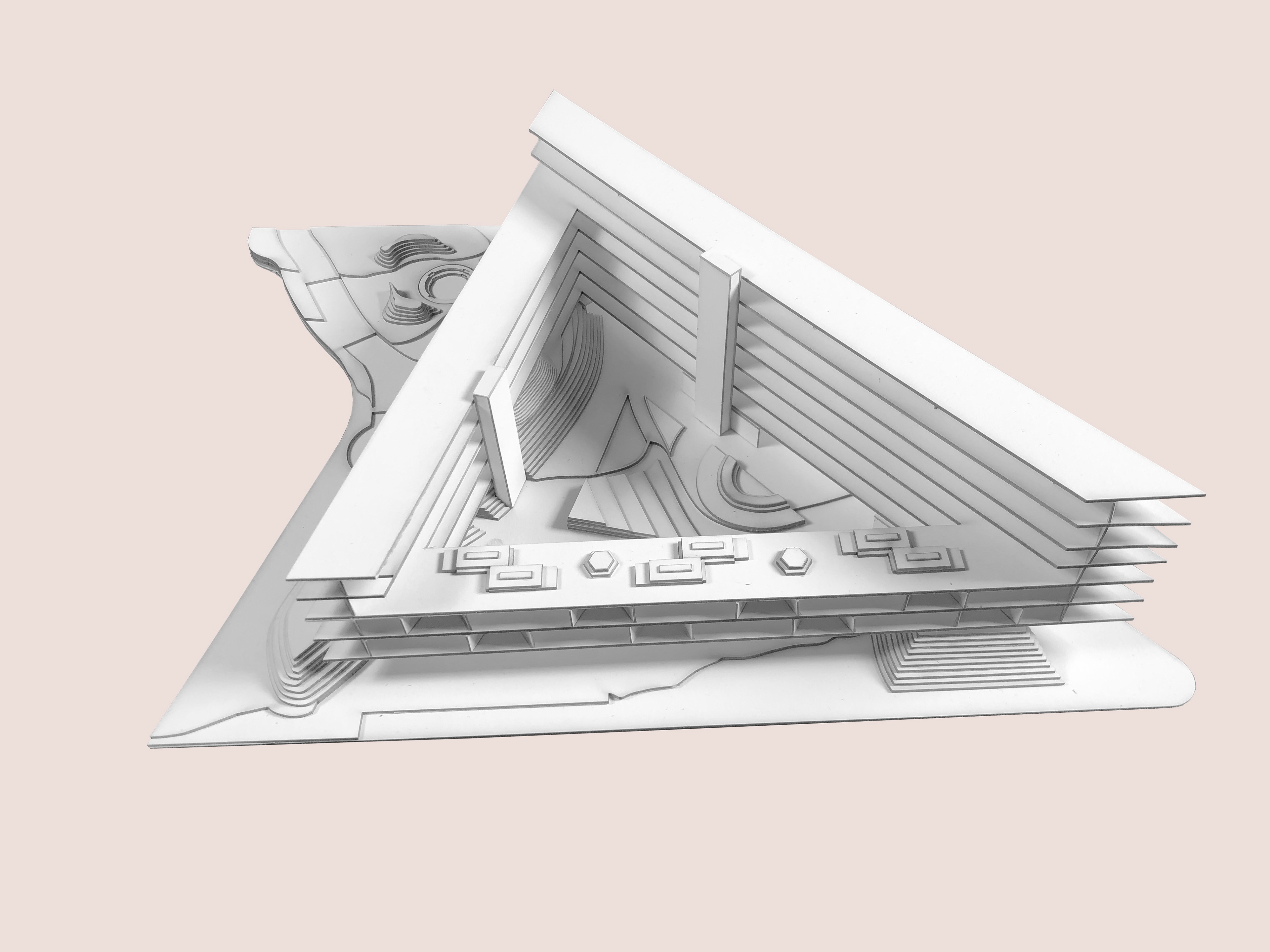 aerial of model at 1/16 in. scale