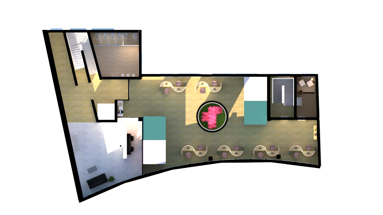 Top floor, with Private Workspace, Reception, and Breastfeeding Area