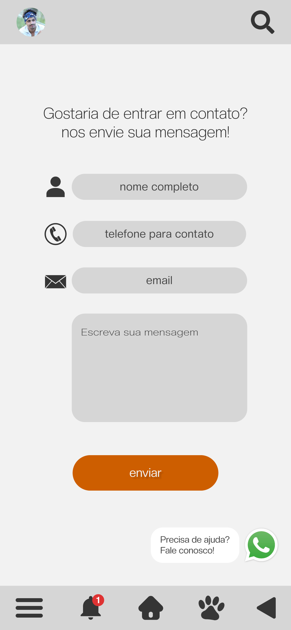 entre em contato
