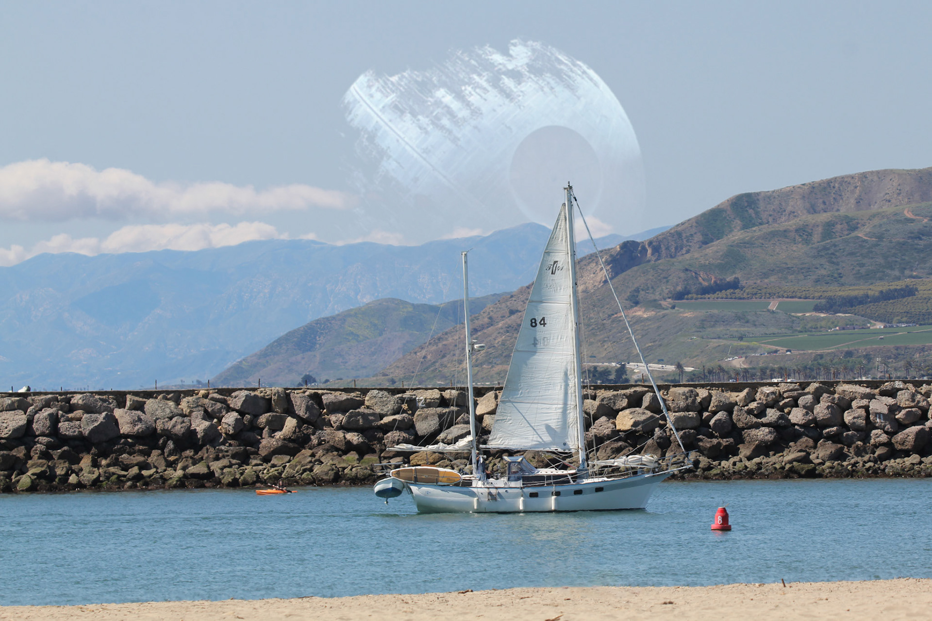 Death Star approaching Ventura, CA