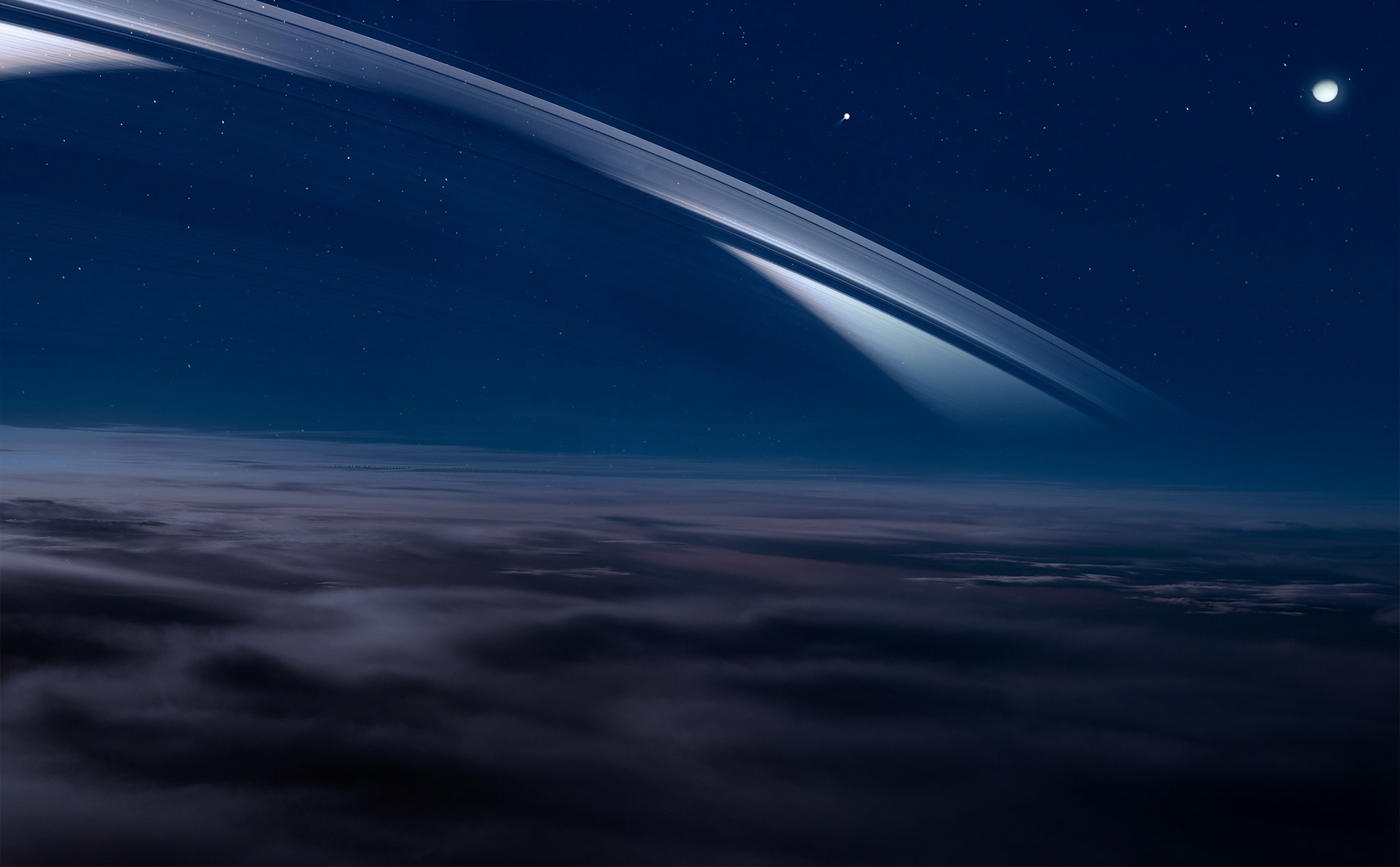 Shadowed rings as viewed from Saturn's northern hemisphere.