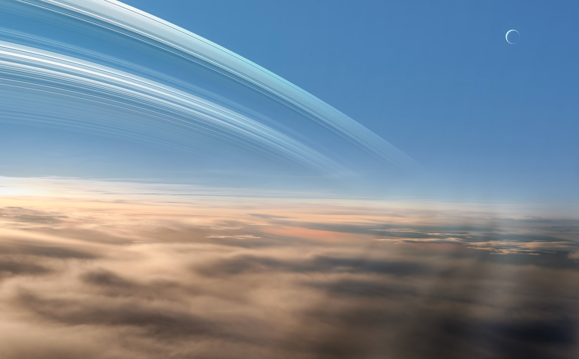 Shadowed rings as viewed from Saturn's northern hemisphere.