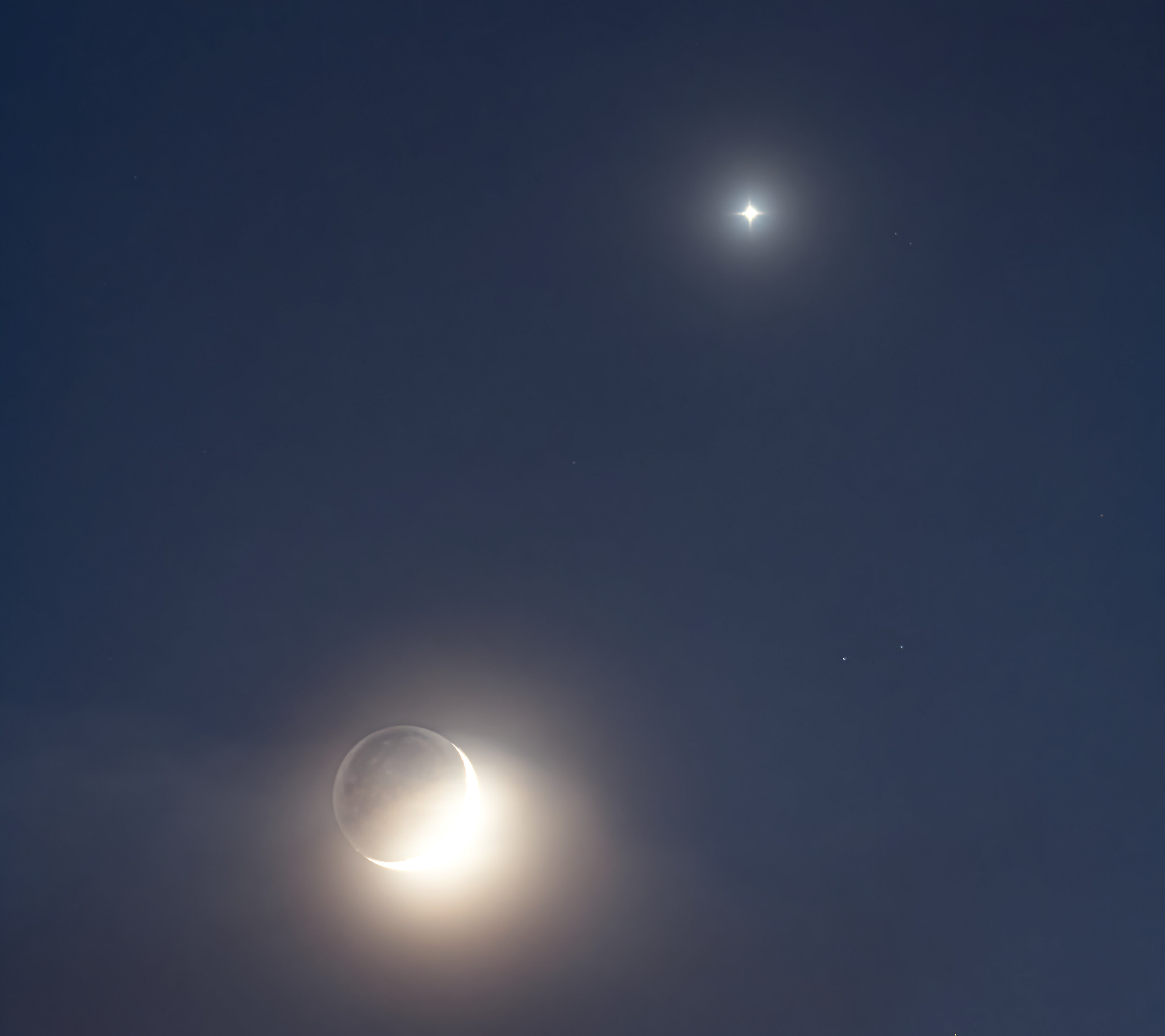 Moon and Venus