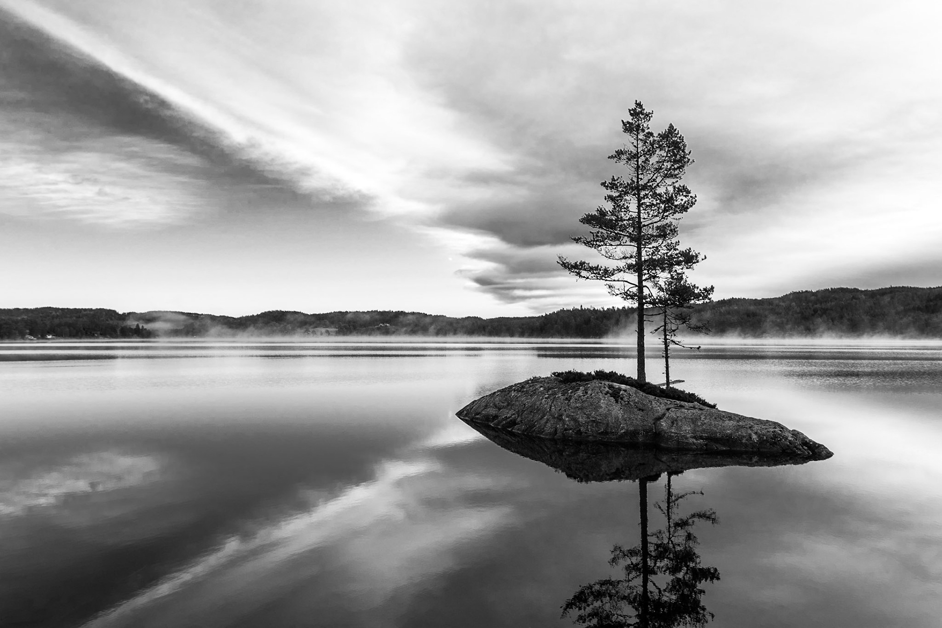 Calm and cold morning in south Norway.